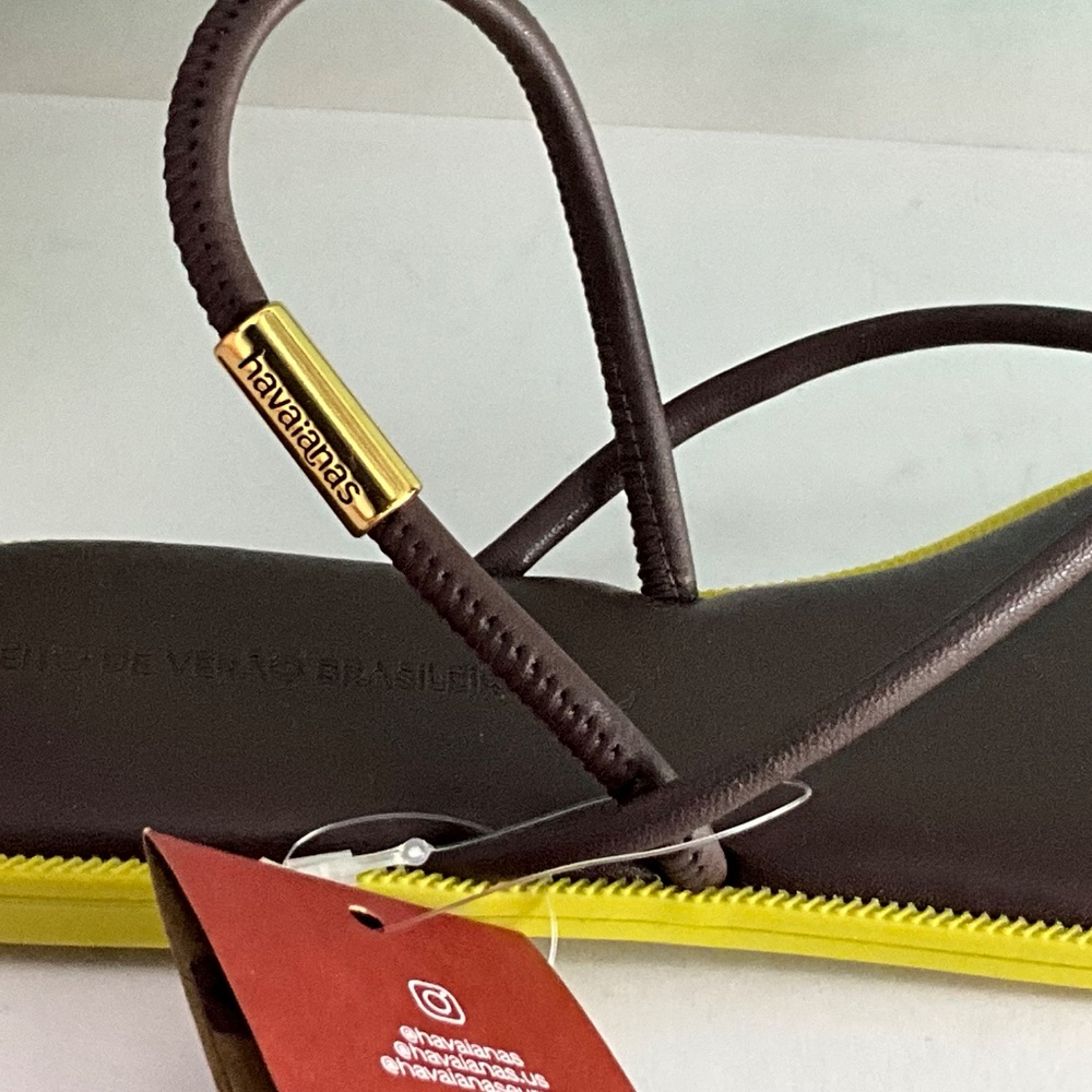 Havaianas Una Manga in Dark Brown Colorway. NWT. US Women’s 8/Men’s 6.5/EUR 39 - Picture 3 of 7